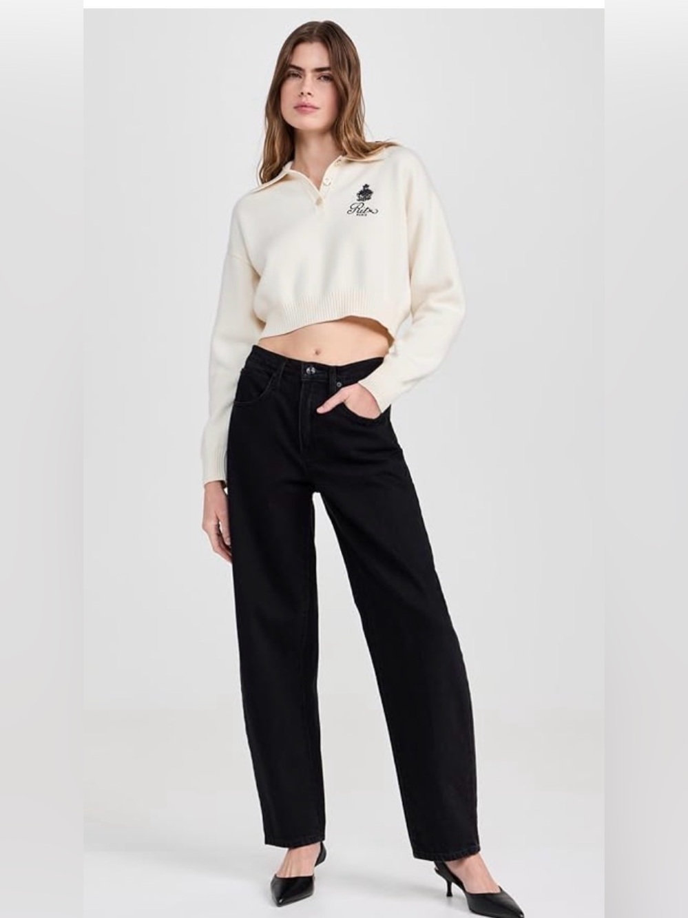 Frame Low Slung Barrel Jeans